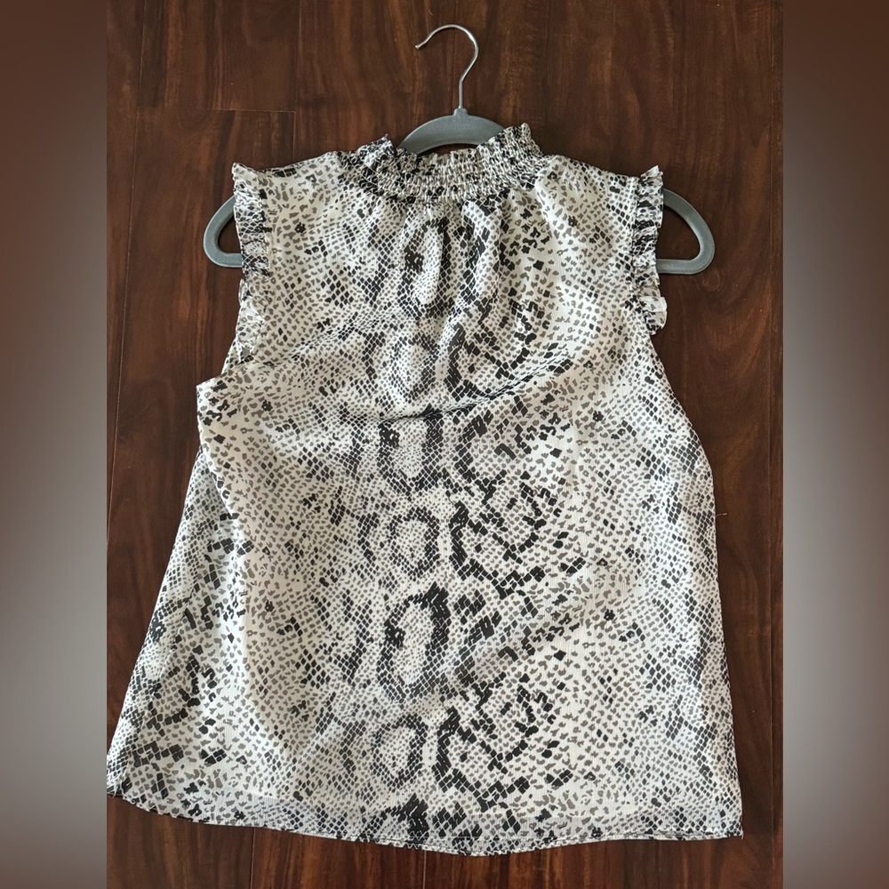 J. Crew - Snakeskin mockneck tank top